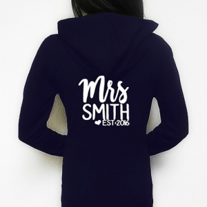 MRS Personalised Zip Up Hoodie